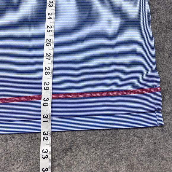 Footjoy Polo Shirt Mens Large Blue Red Pullover Performance Golf Casual - Picture 7 of 9